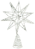 Silver Glittering Star Tree Topper