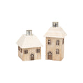 Wooden House w White Roof