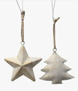 Soft Gold Wash Metal Ornament