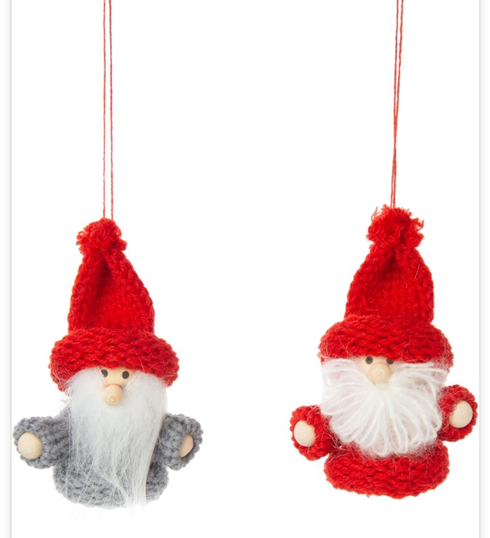 Mini Knit Hat Santa Ornament