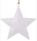 White Enamel Metal Star Ornament
