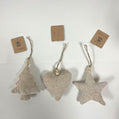 Soft Cream Velour Ornament