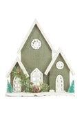 Green & White Wooden House