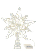 Platinum Glitter Star Tree Topper – 11.5"