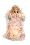 Light-Up Pink Angel Tree Topper 10"