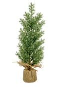 Flocked Tree w Burlap Base