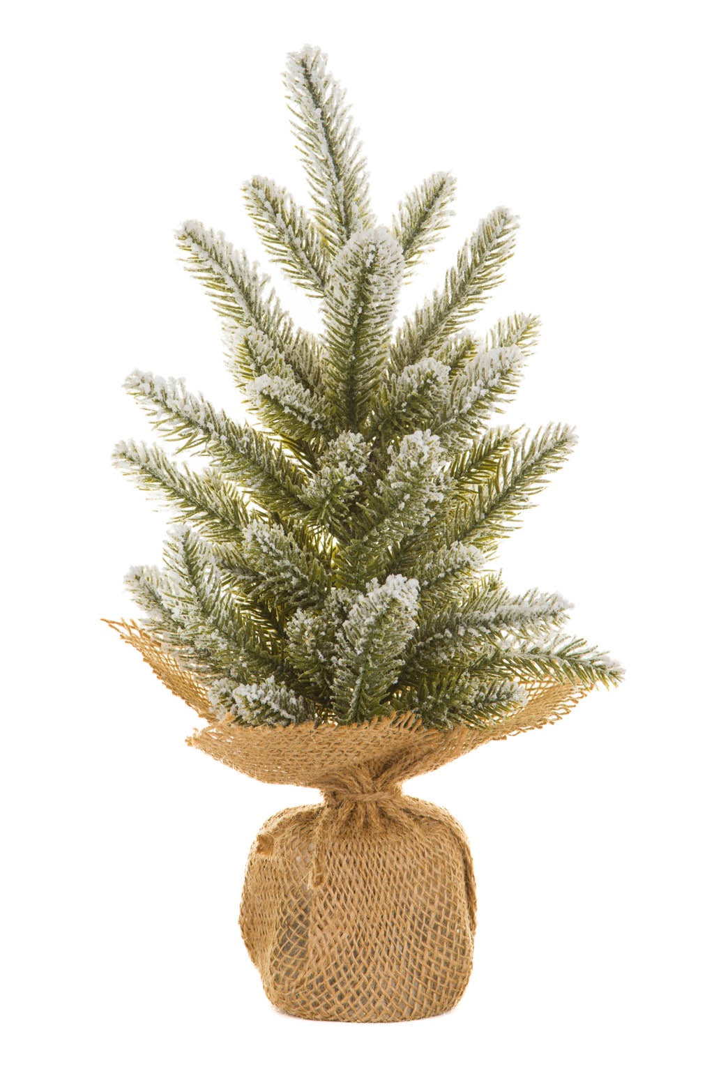 Snowy Pine Tree w Burlap Base