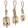 Vintage-Style Gold Christmas Bells