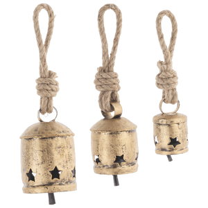Vintage-Style Gold Christmas Bells
