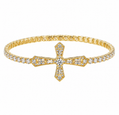 Sparkling Cross Adjustable Bracelet