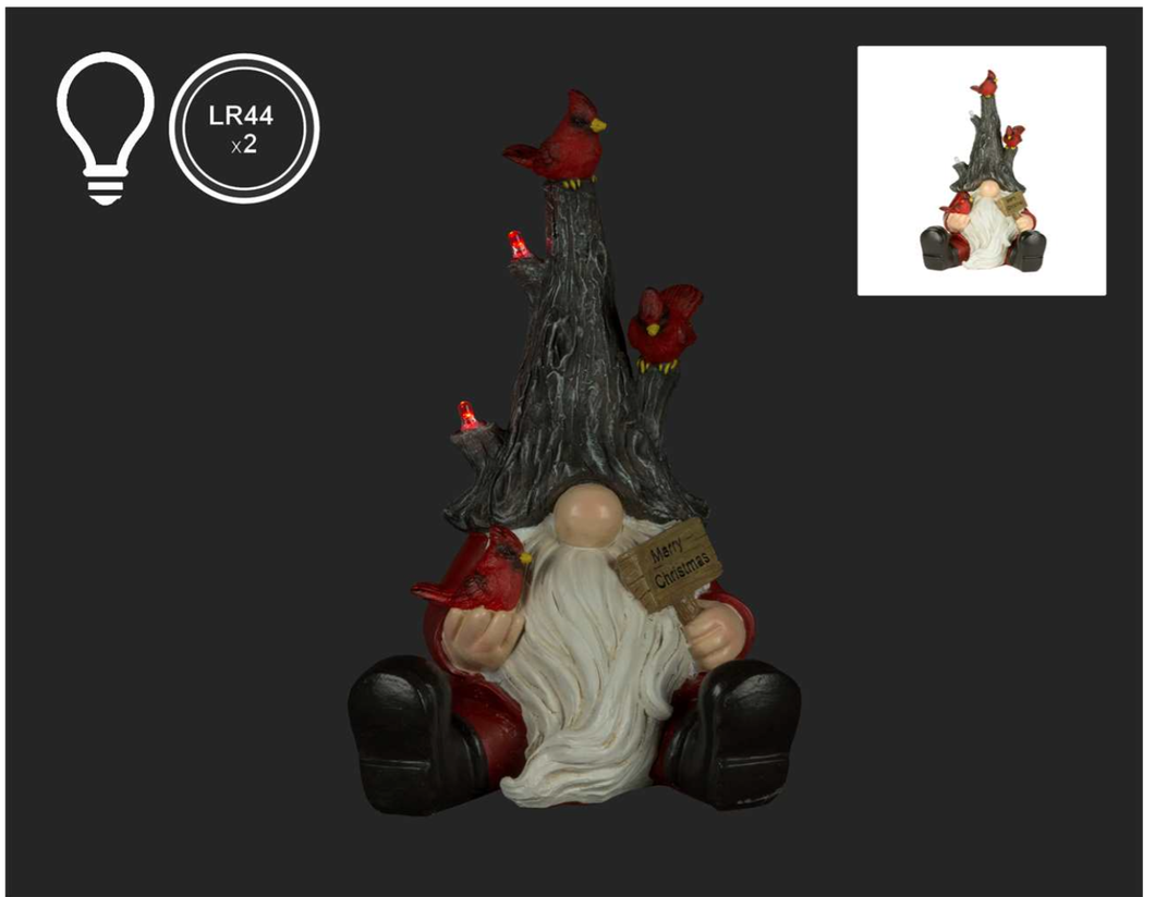 Jolly Treecap Lit Gnome