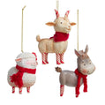 Candy Cane Farm Animal Ornament