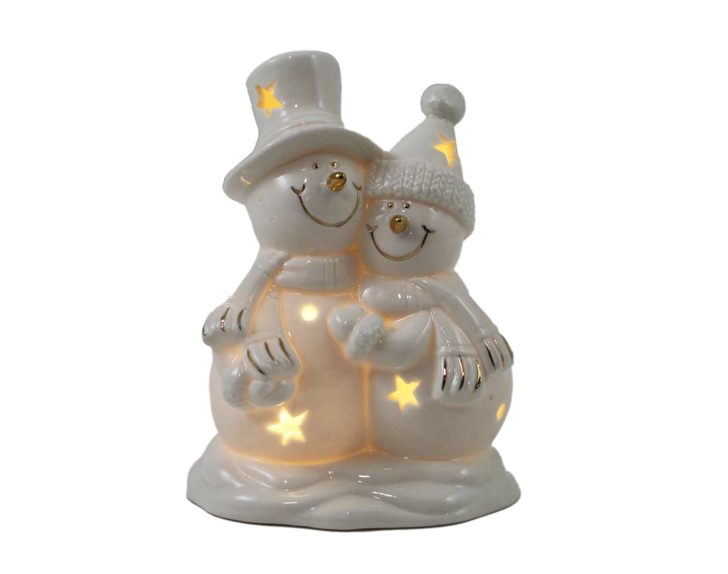 LED Hugging Snowman