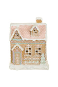 LED Sugarplum Pink Gingerbread House – 6"