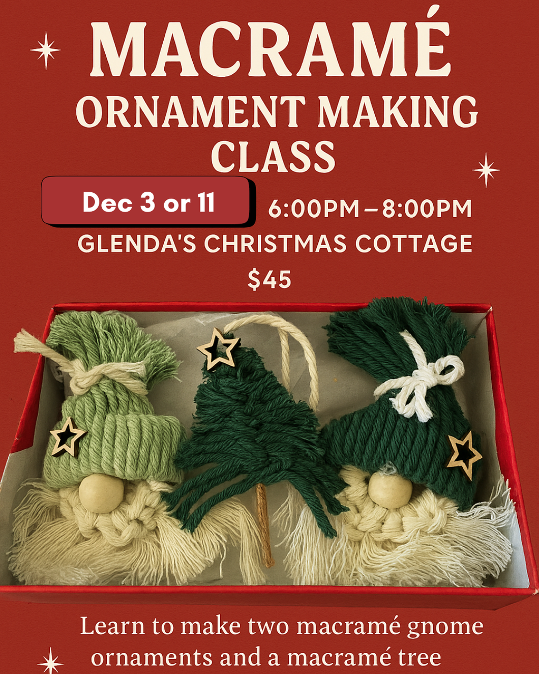 Macramé Ornament Making Class