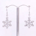 Delicate Snowflake Drop Earrings