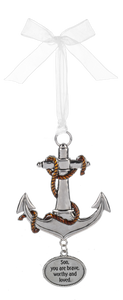 Son Silver Anchor Ornament
