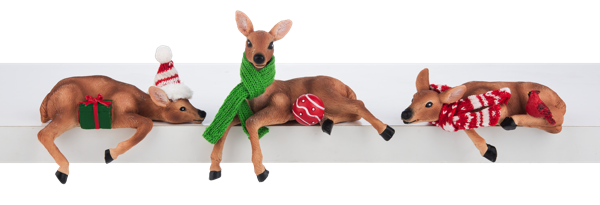 Holiday Sweater Weather Deer Shelfsitters