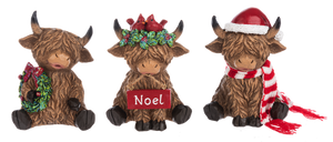 Adorable Sitting Highland Cow