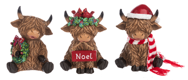 Adorable Sitting Highland Cow