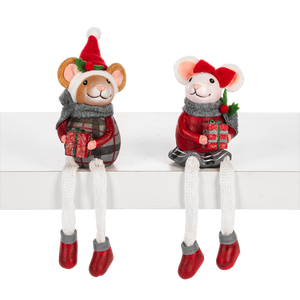 Festive Mouse Shelf Sitter