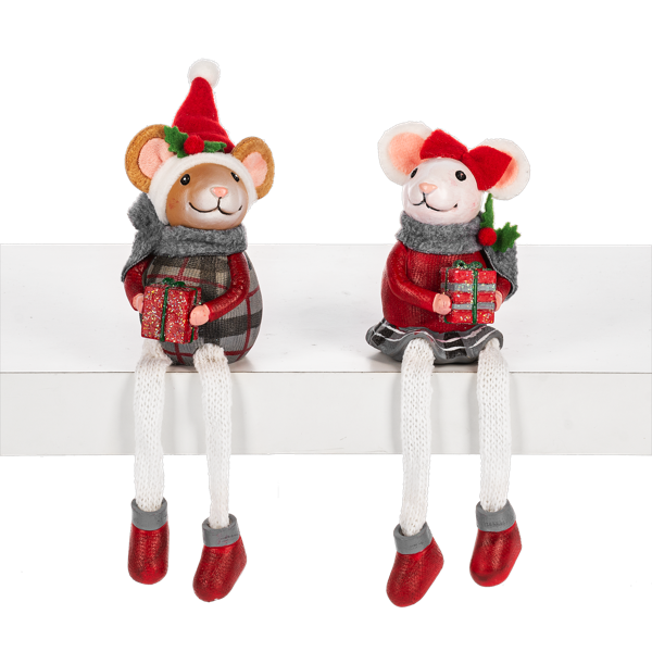 Festive Mouse Shelf Sitter