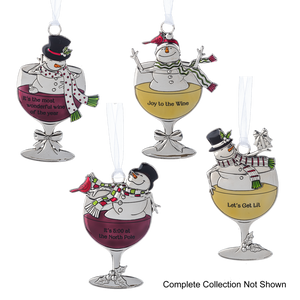 Drink & Be Merry Snowman Ornament