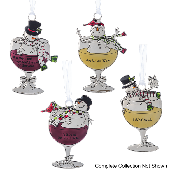 Drink & Be Merry Snowman Ornament