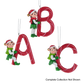Elf Monogram Ornament