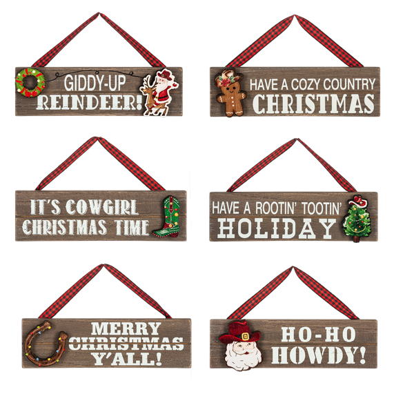 Country Christmas Sign Ornament