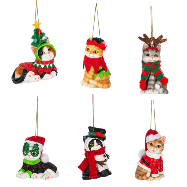 Christmas Outfit Cat Ornament