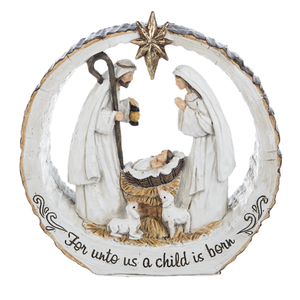 For Unto Us a Child Is Born Nativity