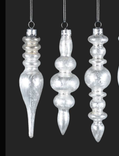 Frosted Glass Finial Ornament