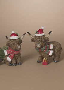 Santa Hat Highland Cow