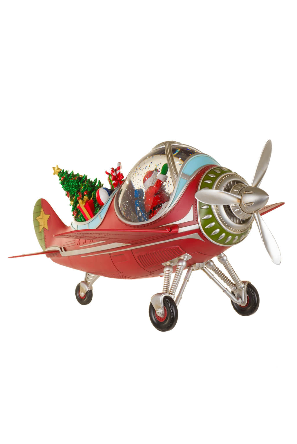 Santa’s Flying Christmas Snowglobe – 18"