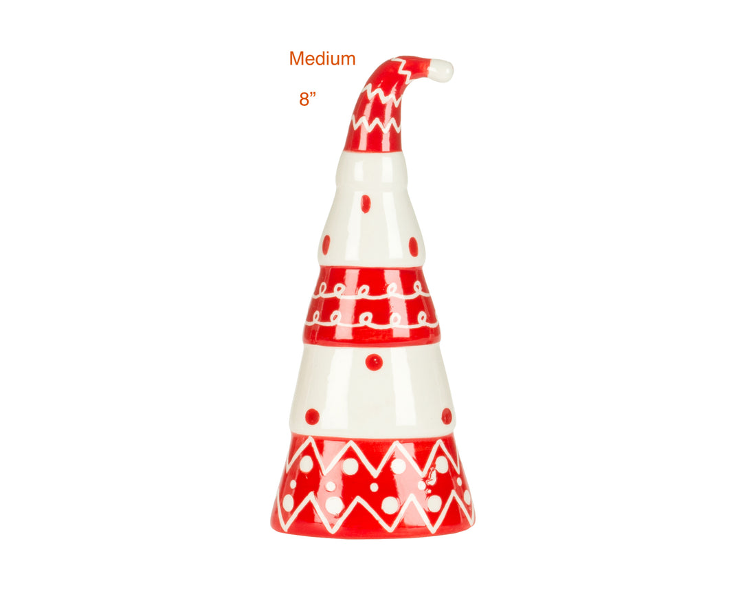 Red & White Christmas Tree w Hat