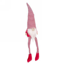 Load image into Gallery viewer, Red &amp; White Striped Plush Gnome
