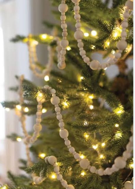 Wood Bead Garland – 12 Feet of Rustic Charm