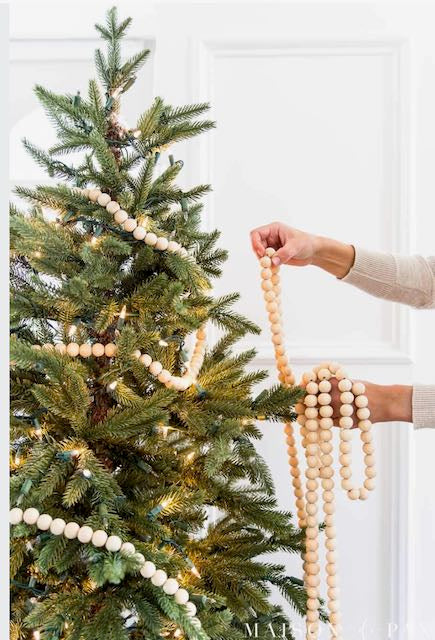 Jute Ball & Wood Bead Garland