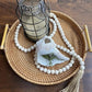 Natural White Wooden Bead Garland 61"