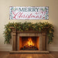 Vintage Merry Christmas Sign 48" x 16"