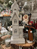 18" Tall Snowy Wooden House
