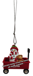 Snowman Wagon Name Ornament (2026 Edition)
