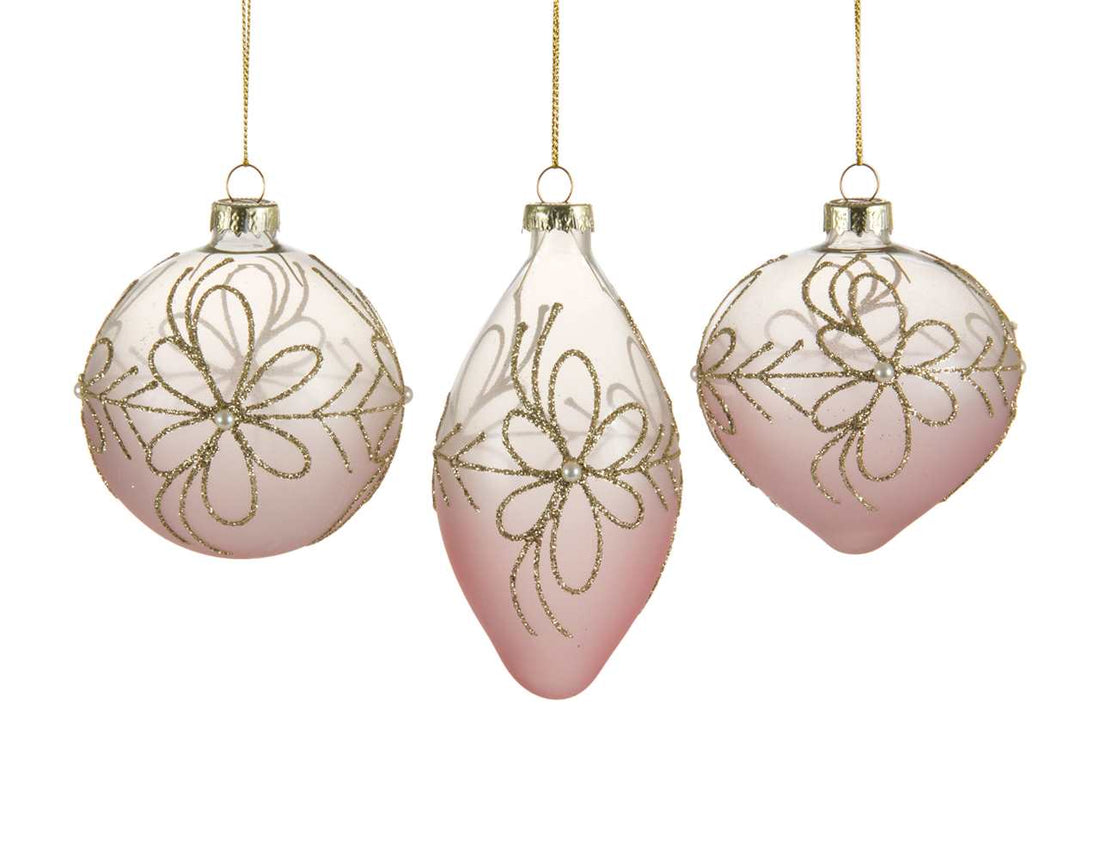Elegant Pink Glass Ornament