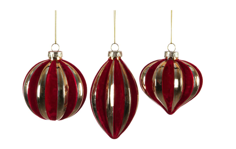 Rich Red Velvet & Gold Ornament