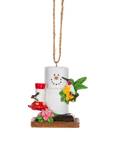 Hummingbird Feeding Smore Ornament
