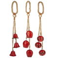 Large Rustic Red Bell Door Hanger