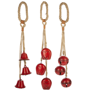 Large Rustic Red Bell Door Hanger