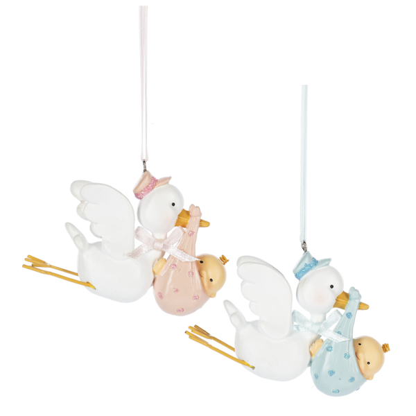 Stork Baby's First Ornament