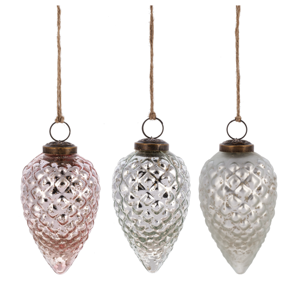 Faceted Shiny Pinecone Ornament